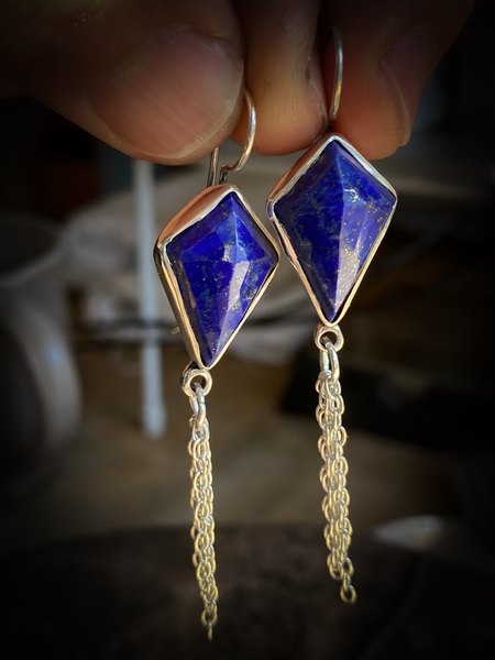 Lapis Kite Earrings