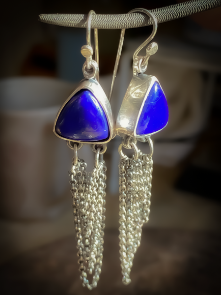 Lapis Waterfall Earrings