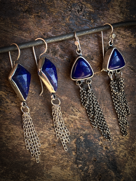 Lapis Waterfall Earrings