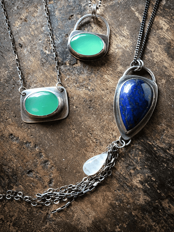 Lapis & Moonstone Pendant