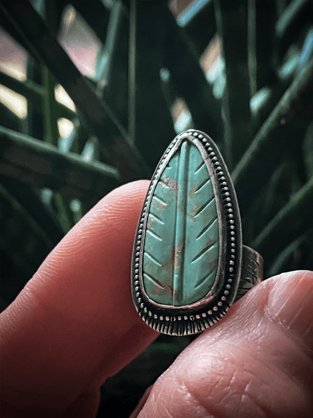 Turquoise Leaf Ring