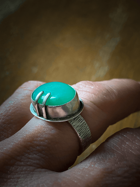 Little Fang Chrysoprase Ring